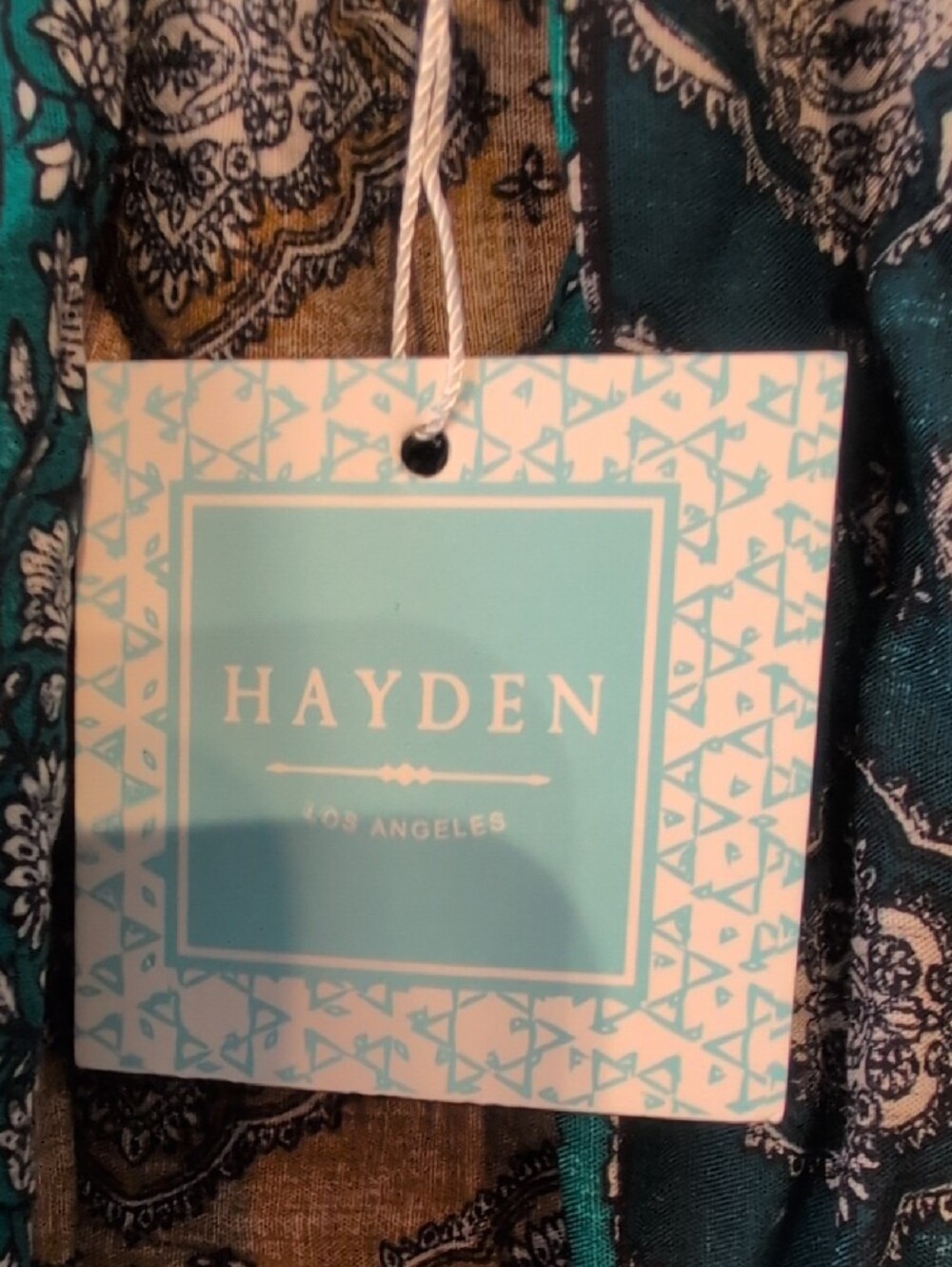 Hayden Boho Patchwork Open Front Komodo- Red, Teal, Mustard NWT Size M - Picture 5 of 10